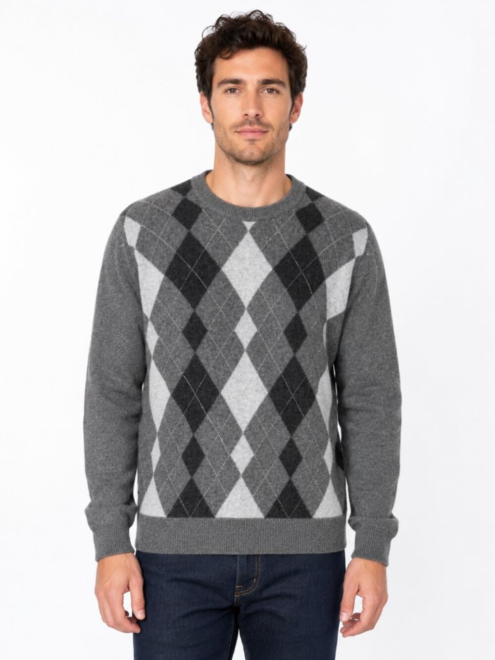 Victor Emmanuel Men's Argyle Sweater